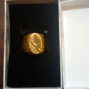 18 Karat Gold Men's Signet Ring Size 10